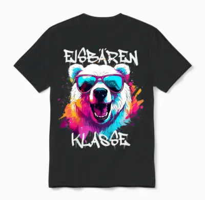Kinder Cooler Eisbär Für Eisbärenklasse Grundschule, Klassentier Unisex T-Shirt - Black