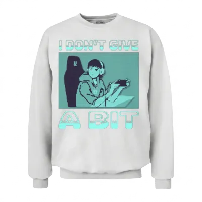 Retro Gaming Gamer Pixel Look Unisex Sweatshirt - White