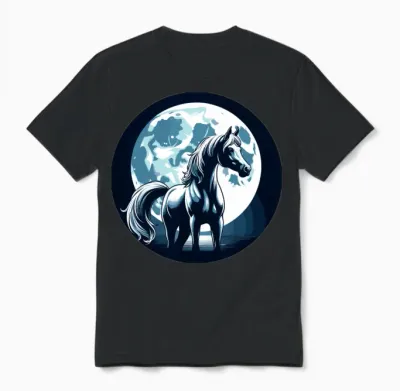Arabian Horse Art Unisex T-Shirt - Black
