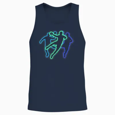 Handballspieler Handballer Silhouetten Jungen Handball Unisex Tank Top - Navy