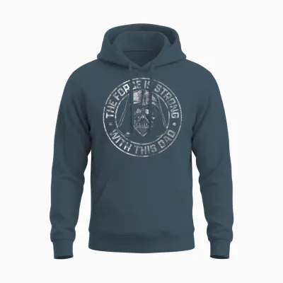Star Wars Father's Day Darth Vader Strong Force Dad Disney+ Unisex Hoodie - Dark Heather
