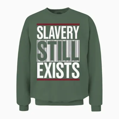 Human Trafficking Awareness Stop Exploitation Unisex Sweatshirt - Military Green