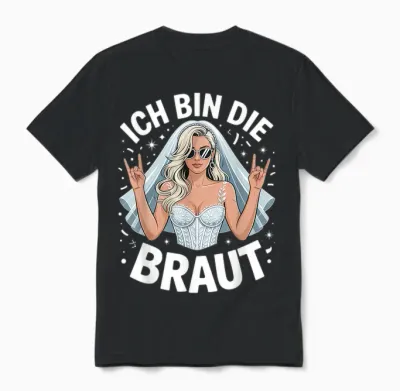 Ich Bin Die Braut Junggesellenabschied Frauen Unisex T-Shirt - Black