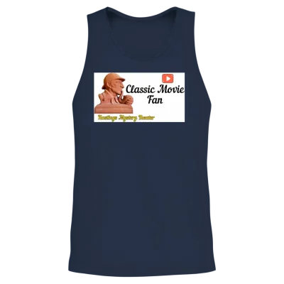 Classic Movie Fan Sherlock Holmes -Mystery Theater Unisex Tank Top - Navy