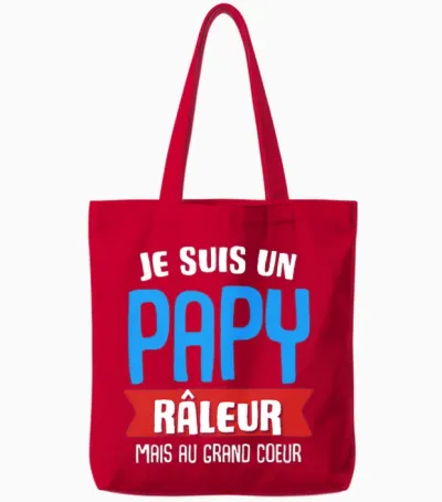 Humour Papy Je Suis Un Papy Raleur Fête Des Pères Famille T-Shirt Haut De Gamme Tote Bags - Red