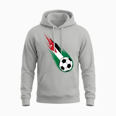 Hashemite Kingdom of Jordan Flag Graphic Pride Heritage Unisex Hoodie - Ash