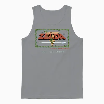 Nintendo Legend of Zelda Classic Nes Title Screen Unisex Tank Top - Sport Grey