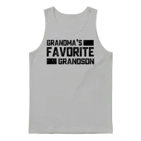 Grandma S Favorite Grandson Unisex Tank Top - Ash – 1