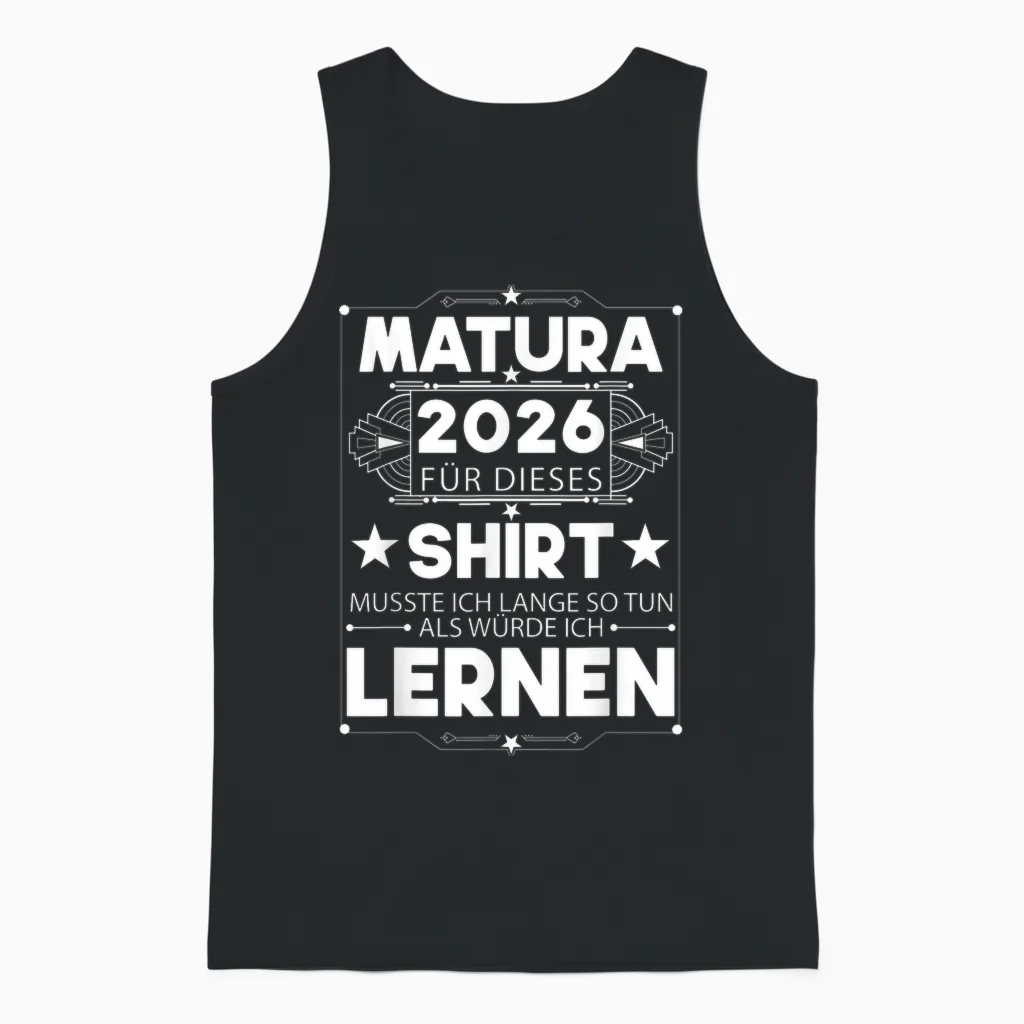 Matura 2026 | Maturant | Maturantin | Abschluss Absolventen Unisex Tank Top in Black