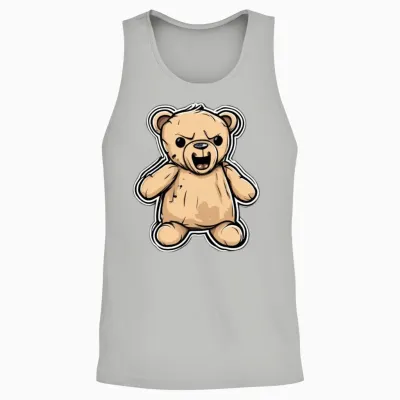 Teddy Evil Teddy Bear Unisex Tank Top - Ash