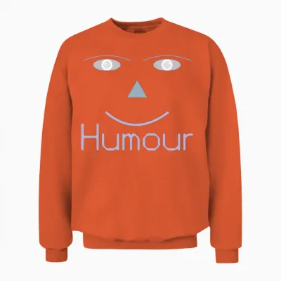 Humour(always Smiling) Unisex Sweatshirt - Orange
