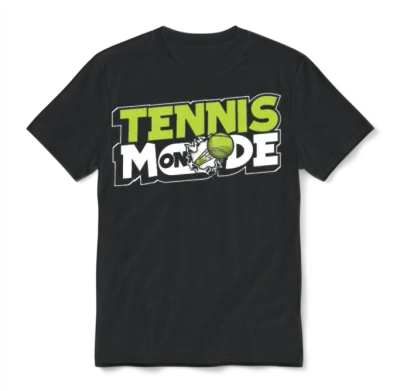Tennis Mode on Professional Lover Player Trainer Unisex T-Shirt - Black