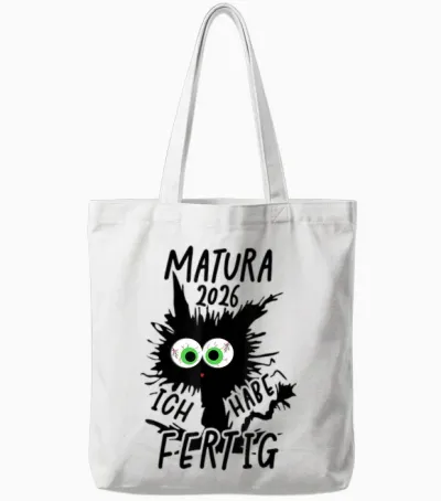 Matura 2026 Ich Habe Fertig Matura Geschafft 2026 Tote Bags - White