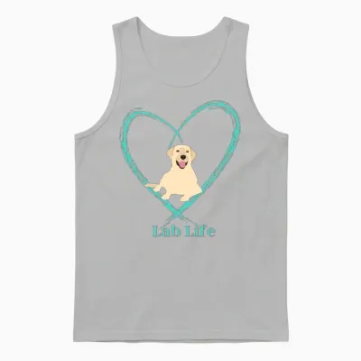 Yellow Lab Life Unisex Tank Top - Ash