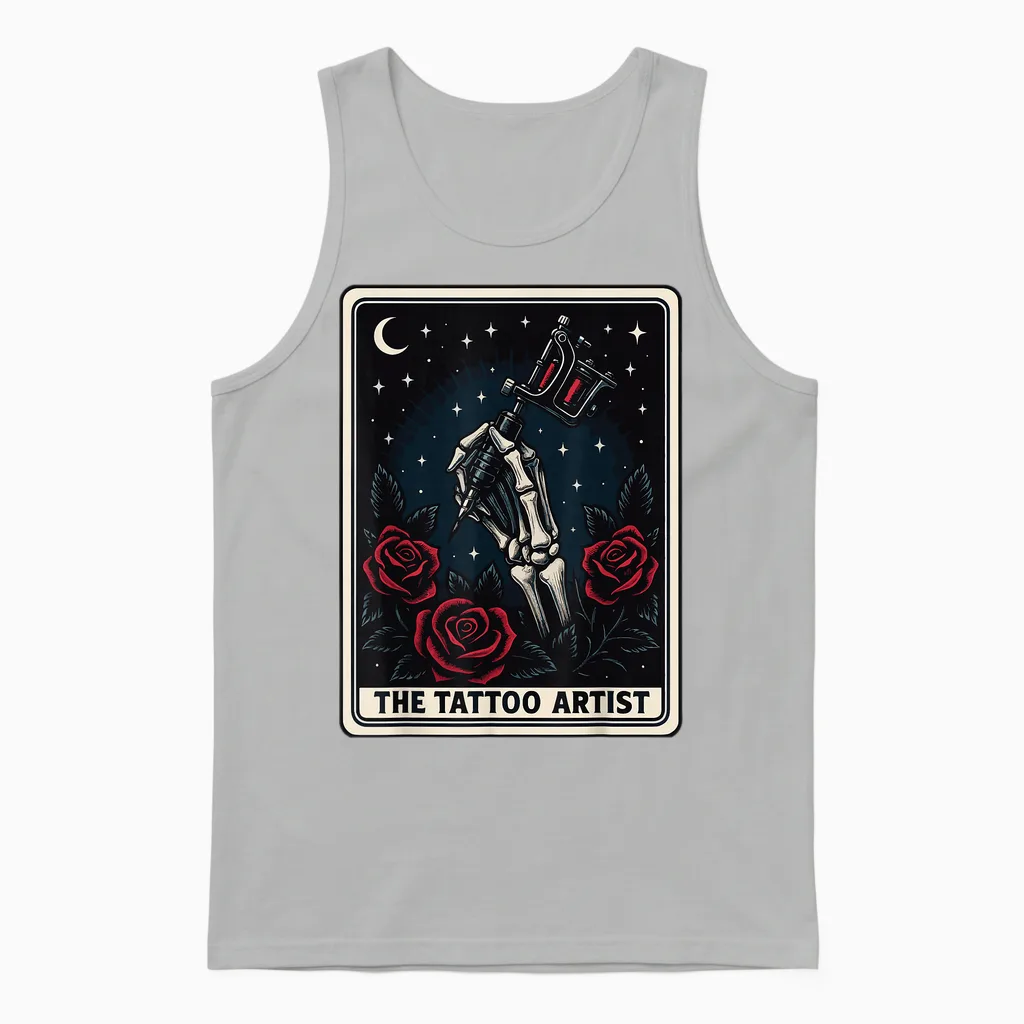 The Tattoo Artist Unisex Tank Top in Ash