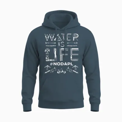 Water Is Life #nodapl Unisex Hoodie - Dark Heather