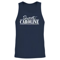 Sweet Caroline White 3 Unisex Tank Top - Navy – 2