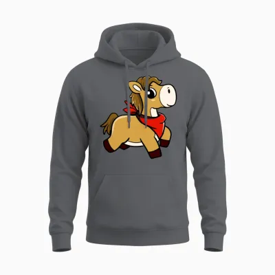Bandana Horse Unisex Hoodie - Charcoal