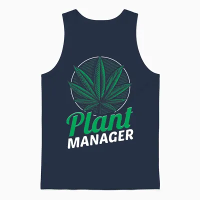 Plant Manager Cannabis Homegrow Weed Cannabis Unisex Tank Top - Navy