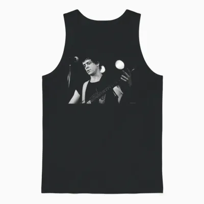 Lou Reed Perorming Live Boston 1980 by Michael Grecco Unisex Tank Top - Black