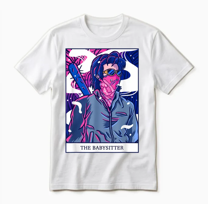 Stranger Things Steve Harrington the Babysitter Tarot Card Unisex T-Shirt in White