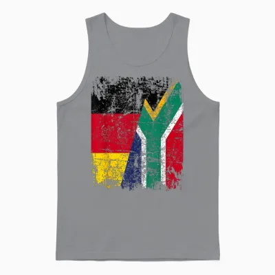 Südafrika Deutschland Flagge | Damen Herren Kinder Südafrika Unisex Tank Top - Sport Grey
