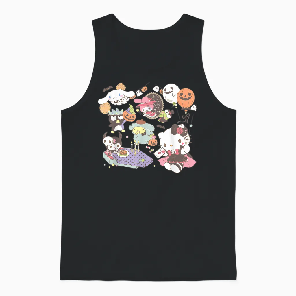 Sanrio Characters Costume Party Halloween Unisex Tank Top in Black