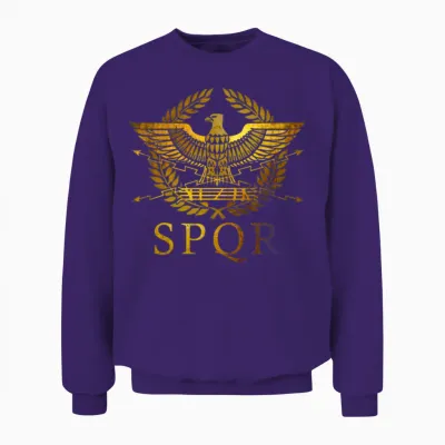 Spqr Senātus Populusque Rōmānus Unisex Sweatshirt - Purple