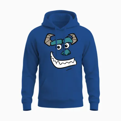 Disney Pixar Monsters Inc Sulley Face Costume Unisex Hoodie - Royal