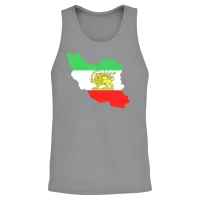 Persian Lion & Iran Map — Wildlife Unisex Tank Top - Sport Grey – 2