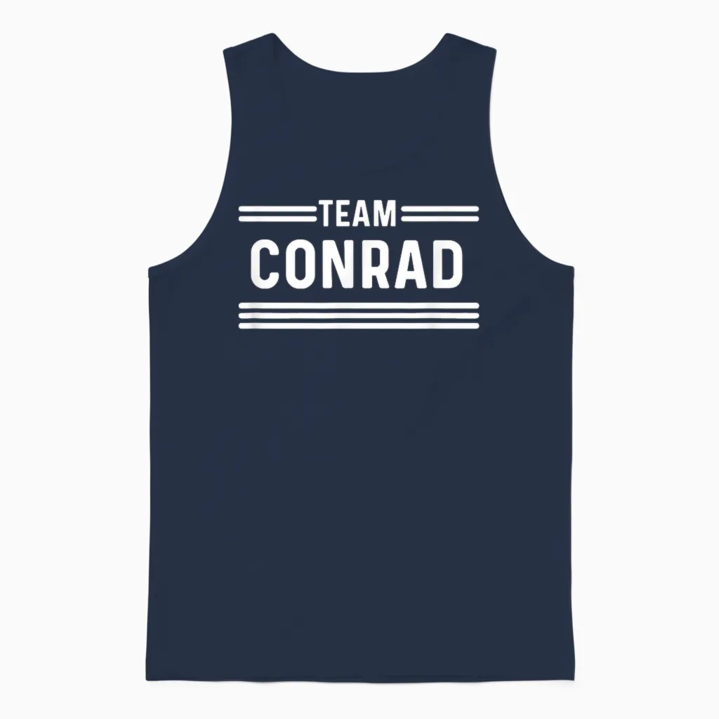 Team Conrad - Familienname Unisex Tank Top in Navy