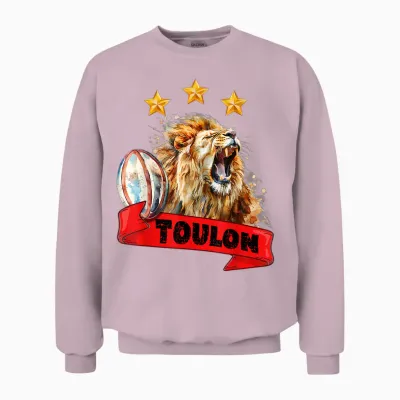 Rugby Toulon Triple Champion Lion Supporter Var Man Child T-Shirt, Black, S Unisex Sweatshirt - Light Pink