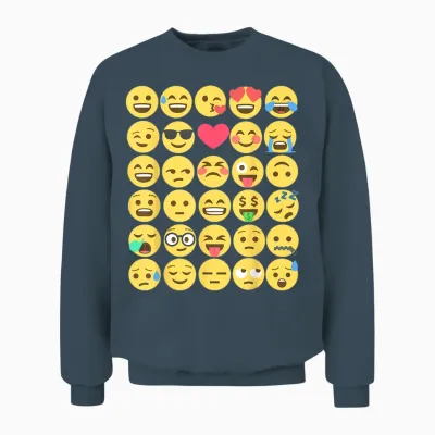 Emoticon Set Unisex Sweatshirt - Dark Heather