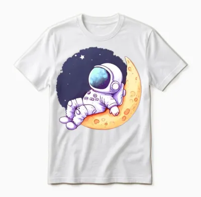 Funny Astronaut Unisex T-Shirt - White