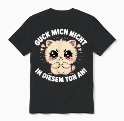 Guck Mich Nicht in Diesem Ton an Lustige Sprüche Sarkasmus Unisex T-Shirt - Black