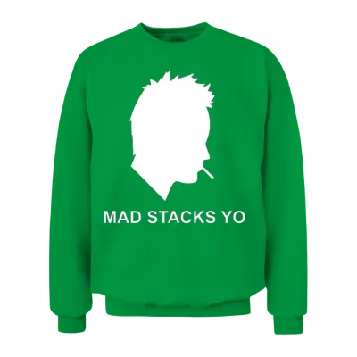 Jesse Pinkman Aaron Paul Mad Stacks Yo Breaking Unisex Sweatshirt - Irish Green