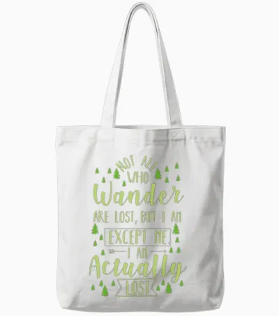 Hiking Funny Saying Tote Bags - White
