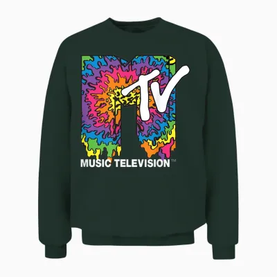 Classic Mtv Melting Tie Dye Unisex Sweatshirt - Forest