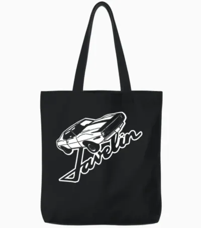 2nd Generation Amc Javelin Illustration and Script Tote Bags - Black