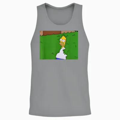 The Simpsons Homer Hedge Meme T-Shirt Small Unisex Tank Top - Sport Grey