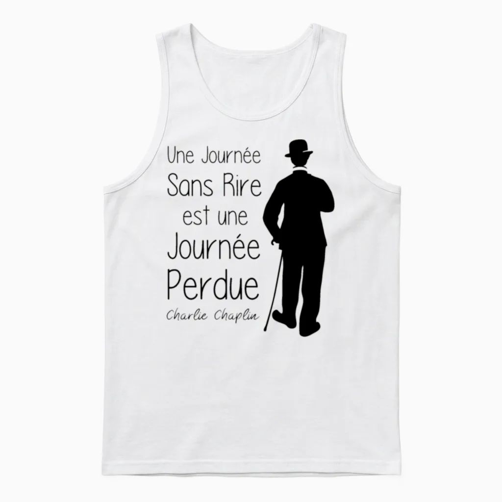 Une Journée Sans Rire !! Unisex Tank Top in White