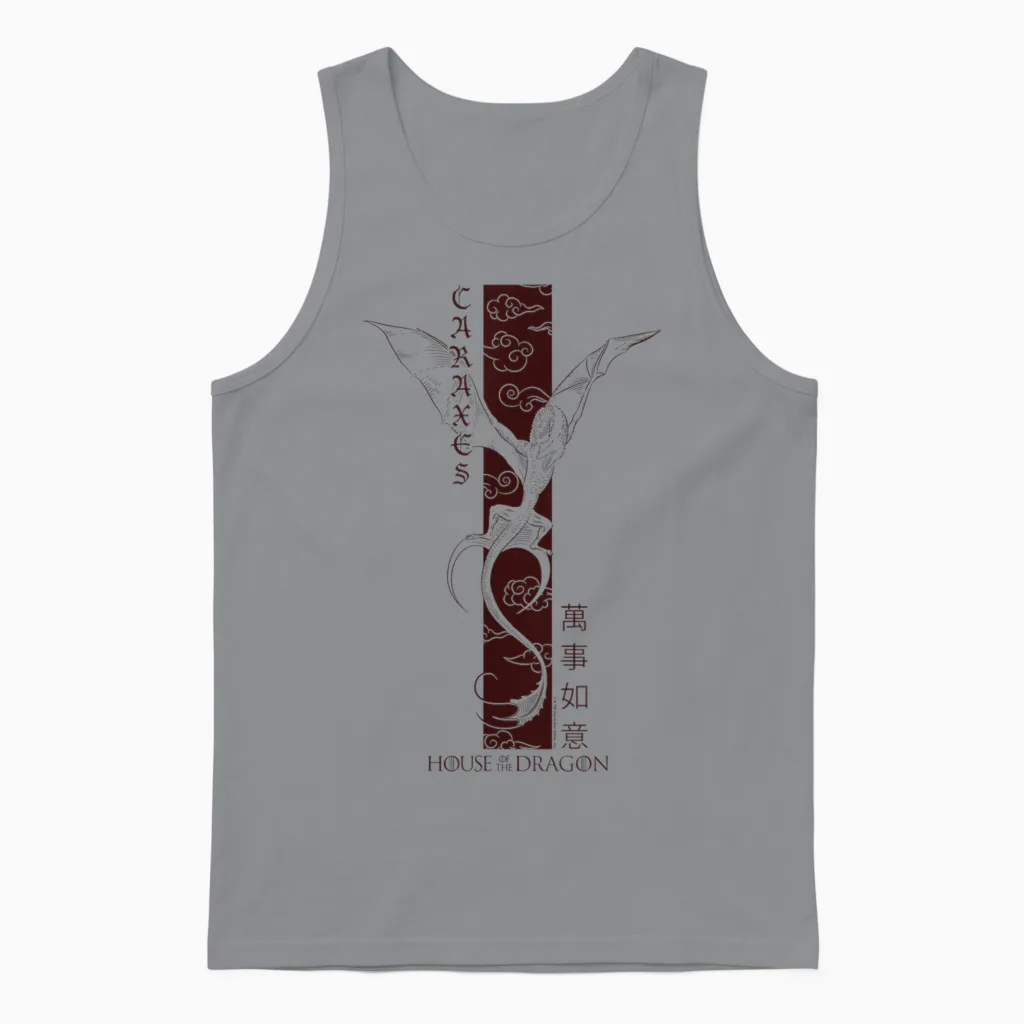 House of the Dragon Year of the Dragon Tall Caraxes Unisex Tank Top in Sport Grey