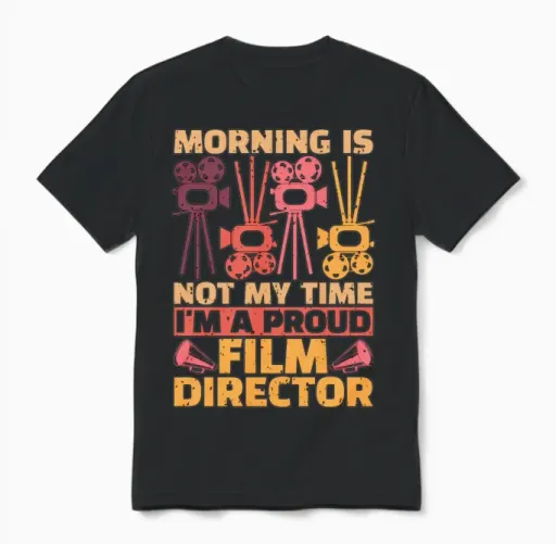 Film Director Morning Is Not My Time Film Producer Unisex T-Shirt in Black