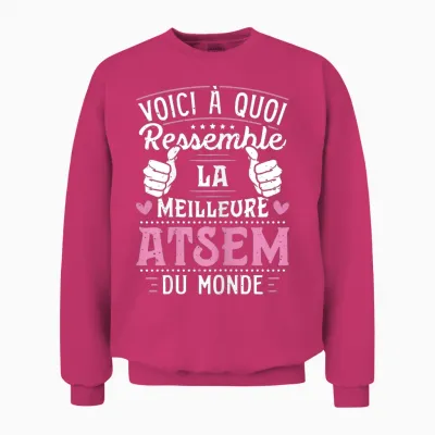 Atsem - This Is What the World's Best Atsem Looks Like, Black Unisex Sweatshirt - Heliconia