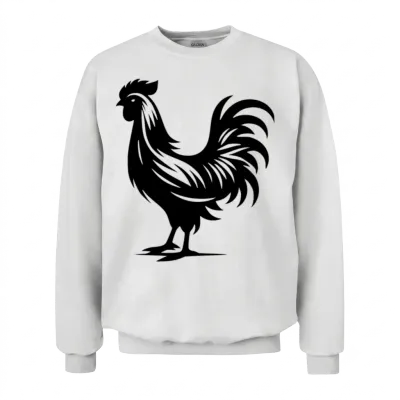 Cute Cock Pedigree Cock Large Plumage Unisex Sweatshirt - White