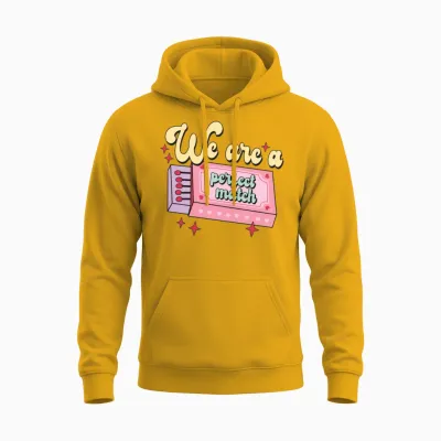 Retro Valentine Humor Unisex Hoodie - Gold