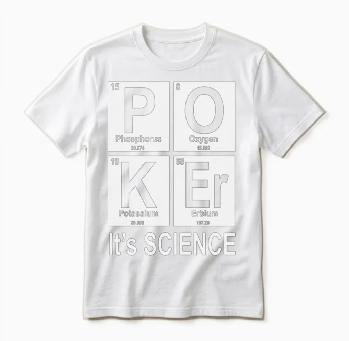 Poker I'ts Science Unisex T-Shirt in White