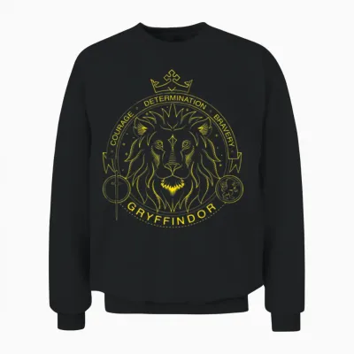 Harry Potter Gryffindor Lion Unisex Sweatshirt - Black