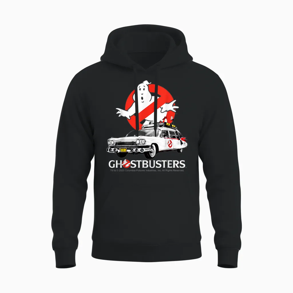 Ghostbusters Halloween Design Ecto 1 Unisex Hoodie in Black