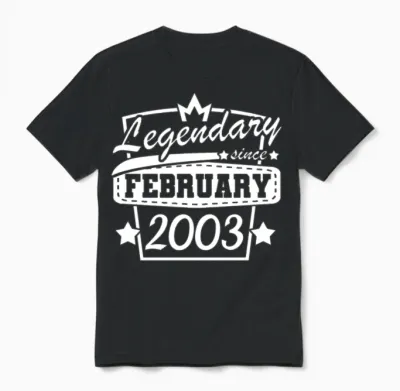 February 2003 Retro Unisex T-Shirt - Black